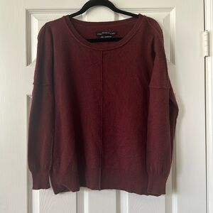 All Saints Maroon Oversized Cashmere Sweater Size Small